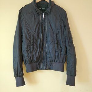 Neil Barret Nylon Bomber Jacket Medium Men's Slate Black
